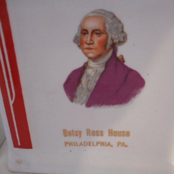 Vintage art deco white red ceramic Salt & Pepper - Picture 4 of 7